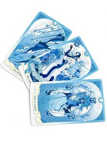 1 Box Moon In The Sea Tarot Cards , 79-Card Divination Set,- Ocean Fantasy,Occult Card Game; Suitable For Holiday Parties; Social Entertainment - Multicolor - View 9