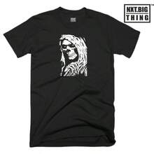 Unisex Pure Cotton T-Shirt, Large Size, Suitable For Slightly Overweight People, With Grim Reaper, Death, Halloween Ghost, Dol Print - Black - View 2