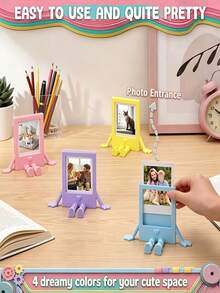 Mini 3D Photo Frame 2x3 Inch Small Picture Frame Suitable For Camera Photos Cute Colorful Desktop Photo Frame Home Office Desk Decor - Multicolor - View 4