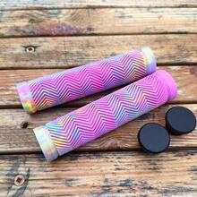 High-Quality Water Ripple Pattern Mountain Bike Handlebar Grips 135CM Soft Rubber Non-Slip Wear-Resistant Balance Bike Folding Bike Bicycle Handlebar Covers Outdoor Cycling Accessories - Multicolor - View 12