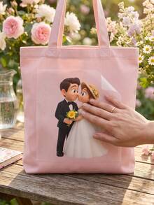 1pc Custom Photo Wedding Couple Iron On Transfer Stickers, Personalized Bride Groom Cartoon Heat Transfer Patches,T-Shirt Hoodie Bag Hat Wedding Decor - Multicolor - View 3