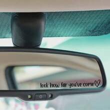 Look How Far You've Come Rearview Mirror Sticker, Car Rearview Mirror Sticker, Vinyl Sticker, Her Gift, Inspirational Sticker, Affirmation Sticker, Car Sticker, Vehicle Use, Car Sticker, Car Vinyl Sticker, Car Accessories, Driving Inspiration, Fashion Sticker, Decoration, Vinyl Glossy Surface, Vinyl Material, Car Sticker, Mirror Sticker, Car Enthusiast, Vehicle Owner - A - View 7