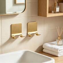 1/3/8pcs Manual Razor Holder, No-Drill Wall Mount Hook, Bathroom Storage Rack, Multi-Function Plug Storage Rack, Coated Storage Hook, Tidy And Organized, Suitable For Kitchen And Bathroom, Bathroom Decor, Create Ideal Home, Valentine's Day Gift, Bathroom Accessories, Storage Supplies - Multicolor - View 5