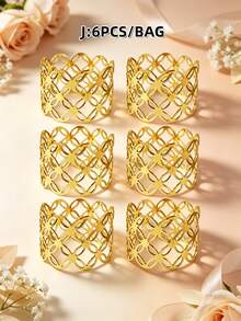 1pc/6pcs/12pcs Creative Napkin Rings, Decorative Napkin Holders For Birthday, Farmhouse, Wedding, Restaurant, Hotel, Valentine's Day, Banquet, Buffet Table Decor, Party Supplies, Home Kitchen Table Decoration - Multicolor - View 51