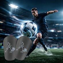 1 Pair Soccer Shin Guards, Comfortable To Wear, Fits Leg, Unique Size Design Perfect For Soccer Or Other Sports - Multicolor - View 2