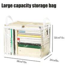 Large Capacity Dust-Proof Book Storage Bag, Old Books Organizer Box, Foldable Storage Bin For Students And Classrooms - Multicolor - View 3