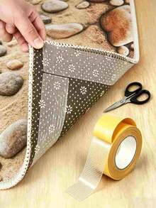 2 Rolls Strong Adhesive Fabric Tape, No-Cut Multi-Function No Damage Hemming Tape, Suitable For Fabric Clothing No-Sew Self-Adhesive Fixing - Yellow - View 4