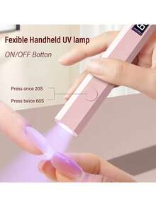 1pc Portable UV Nail Lamp - Fast Curing Mini LED Nail Lamp, Suitable For Gel Nails - USB Handheld Nail Dryer - 彩色 - 查看 10