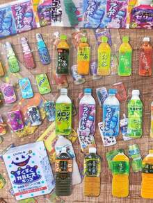 Vintage Japanese Style Die-Cut Snack Stickers, Holographic Laser Star Stickers, Double-Sided Transparent PET Stickers, Suitable For DIY Scrapbooking - Multicolor - View 6