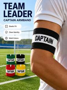 Sports Captain Armband, Adjustable Football Armband, Player Armband, Flexible Design, Suitable For Outdoor Activities, Football, Rugby, Basketball, Volleyball, Team Football Accessories - Multicolor - View 12