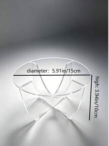 1pc Acrylic Assembled Display Mini Table, High-Definition Transparent Desktop Figurine Model Display Stand, Detachable Round Blind Box Toy Potted Plant Display Rack Support - Small Round Table - View 10