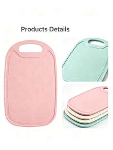 1/4pcs Macaron Color Plastic Cutting Boards, Kitchen Chopping Boards With Hanging Handle And Juice Groove, Easy To Clean, Suitable For Meat, Fruit And Vegetable Processing, Ideal For Daily Cooking - View 9