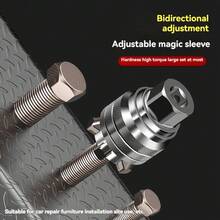 Professional Adjustable Socket Wrench Set, Durable Metal Material With Baked Finish, Industrial Grade Tools, Effortless Disassembly Of Bolts And Nuts, Suitable For Enthusiasts And Professional Mechanics - A - View 5