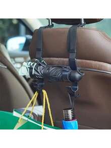 Pengait Sandaran Kursi Belakang Mobil, Rak Payung Bagasi yang Dapat Diatur, Pengait Penyimpanan Payung Mobil, Rak Penyimpanan Mobil Praktis, Cocok untuk Tas, Joran Pancing, dan Lainnya - A - View 4