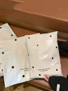 Beige Polka Dot Courier Bags, Back To School Gift Packaging Bags, Thickened Plastic Storage Bags, Airplane Box Clothing Packing Bags - Multicolor - View 7