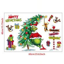 The Grinch 1 Set Pegatina de Pared de Película de Dibujos Animados Decoración Navideña Papel Tapiz Monstruo Verde Árbol de Navidad Calcomanía de Ventana Pegatina de PVC, Calcomanía de Ventana de Monstruo Verde de Dibujos Animados, Adecuado para Decoración de Fiesta y Cumpleaños, Decoración Popular de Vacaciones y Fondo Fotográfico; Regalo de Navidad Favor de Fiesta - Multicolor - Ver 9