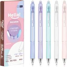 5pcs Erasable Gel Pens, Retractable Erasable Pens, 0.5mm Blue Ink, Smooth Writing, Beautiful And Practical, Suitable For Women's Office And Study Use (5pcs Blue) - Sets - View 8