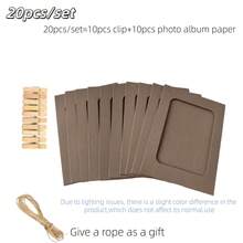 20pcs/Set Paper Photo Frame Set, Hanging Photo Display Banner, DIY Clip Photo Display Rack, Suitable For Home, Baby Room, Office, Wedding And Party Decoration - Multicolor - View 14