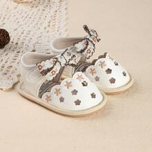 Summer New Infant Girl Floral Bow Hollow Out Sandals Comfortable Non-Slip Babyshoes 3-6-9 Months - White - View 8