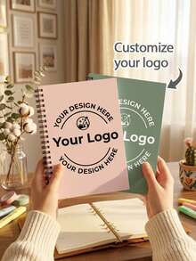 1pc Custom Logo Spiral Notebook,Personalized Custom Cover Design,Custom Notepad Back To School Supplies Diary Planner For Classroom Stationery - Multicolor - View 1