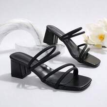 Women Heeled Sandals - Black - View 4
