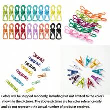 20pcs Multi-Function Snack Sealing Clips - PVC Coated Steel Clips, Suitable For Sealing Food Packaging, Potato Chip Bags And Fixing Clothes, Documents Etc. (Random Color) Suitable For Home Storage, Home Decor, Room Arrangement, Also Essential For Travel And Back To School. (2/10/20pcs Optional) - Multicolor - View 12