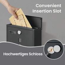 SONGMICS Mailboxes - Siyah - Görünüm 4