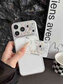 LissKas 1pc Cute Cartoon Astronaut Pattern One-Piece Lens Film 9H Hardness Full Coverage Anti-Explosion Anti-Scratch Phone Camera Protector Film Compatible With IPhone 18/17 Pro Max Bubble-Free Matte Anti-Fingerprint Suitable For Large Hole Phone Cases - Clear - View 5