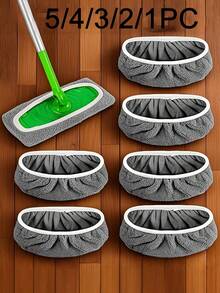2pcs Microfiber Mop Replacement Pads, Absorbent Wet & Dry Flat Mop Covers, Washable Mop Cloth, Suitable For Hardwood Floor Cleaning, Floor Cleaning Supplies - Multicolor - View 3