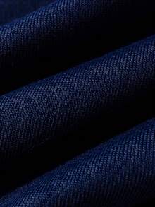 Girls Sweet Cute Puppy Pattern Plush Jacquard Round Neck Long Sleeve Pullover Sweater Knit Top Casual Versatile Suitable For Daily Wear School Spring Autumn Winter - Navy Blue - View 9