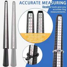 11pcs Ring Size Measurement Set, Plastic Ring Mandrel, Wrapping Wire, Ring Sizer, Cleaning Stick, Polishing Cloth, Suitable For Jewelers, Designers, Wedding Ring Customization - A - View 4