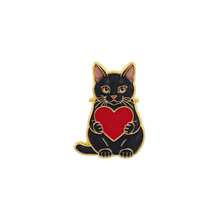 Cute Heart Holding Cat Enamel Pins Set, Lovely Kitten Lapel Brooches, Pet Animal Badges For Jackets Backpacks Hats, Sweet Jewelry Gifts For Cat Lovers - Multicolor - View 16