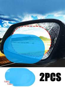 2/4pcs Car Rearview Mirror Film, Waterproof Anti-Glare Film, Anti-Fog Nano Coating, Suitable For Car Rearview Mirror And Side Windows - A - View 12