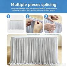 6FT/9FT Polyester Tulle Wedding Table Runner 1pc, Romantic Elegant Table Skirt For Reception Desk, Wedding, Hotel, Kitchen, Outdoor Event Decor, Food Photography Backdrop, Birthday Party, Valentine's Day, Christmas, Thanksgiving - Champagne - View 12