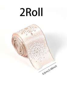 1/2 Roll Gold Glitter Metallic Ribbon, Suitable For Christmas Tree Decoration, Gift Wrapping, Wedding Bows And Wreaths, Shiny Durable Polyester Handmade Ribbon With Gold Glitter, Suitable For DIY Crafts, Bows, Home Decor, Birthday And New Year - Multicolor - View 13