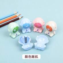 1pc Portable Mini Manual Pencil Sharpener, Cute Cartoon Animal & Fruit Shaped Pencil Sharpener, Office & School Supplies, Student Stationery Gift - Color Style Randomized - View 9