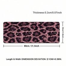 1pc Pink Glitter Leopard Print Pattern Mouse Pad Cute HD Rubber Desk Pad Extended Gaming Keyboard Mats Extra Large XXL Non-Slip Office & Gaming Mousepad - View 15