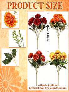 4pcs/24pcs Autumn Artificial Flowers, Perfect For DIY Home Decor Floral Arrangement, Suitable For Outdoor Display, Artificial Floral Arrangement, Rustic Floral Background, Wedding Table Decor And Photography Props - Multicolor - View 8