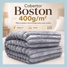Cobertor Grosso Casal Corttex 400g/m² Boston Toque Macio Alta Gramatura Qualidade Premium - Verde Pastel - Visão 4