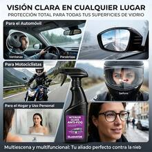 [Deshumidificador de gran capacidad 500 ml]Limpiador de Vidrios Antivaho 500ml para Auto| Previene Condensación| Apto para Parabrisas Ventanillas Espejos Laterales LEAD - 500ml-1 pieza - Ver 4