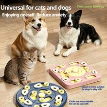 Dog & Cat Interactive Puzzle Toy Feeder, Anti-Choke Training Bowl, Slow Feeder Bowl, Pet Boredom Relief Gadget - Royal Blue - View 2