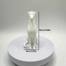 New 3D Printed Whippet Dog Sitting Pose Model Figurine Dog Statue Desktop Decor Collectible - Multicolor - View 5