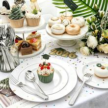 20pcs Gold Cutlery Set - Reusable Forks And Spoons, Dishwasher , Suitable For Parties, Birthdays, Weddings, Shatterproof Elegant Tableware - Gold - View 3