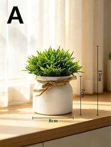 Artificial Potted Plants, Mini Artificial Greenery Planter, Artificial Turf Potted Plants Home Decor Accessories, Small Artificial Plants Home Decor, Wedding Decoration Artificial Flowers, Fake Flowers, Suitable For Gifts, Back To School Season Essentials - Multicolor - View 12