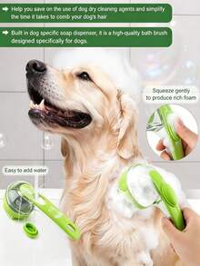 Pet Bath Brushes With Ergonomic Comfortable Handle And One Click Water Outlet Design, Soft Silicone Cat And Dog Massage Bath Products - Multicolor - View 6