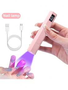 1pc Portable UV Nail Lamp - Fast Curing Mini LED Nail Lamp, Suitable For Gel Nails - USB Handheld Nail Dryer - 彩色 - 查看 11