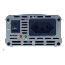 Inversor conversor de tensão 500W pico 1200W onda senoidal corrigida 12V para 110V tomada padrão brasileiro USB carregamento rápido fonte portátil para veículo acampamento energia solar emergência e uso doméstico  C - A - Visão 3