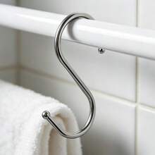 S Shaped Hooks, Rust‑Proof Stainless Steel Hanging Hooks, Multipurpose Utility S Hooks For Pots, Pans, Clothes, Bird Cages - A - View 5