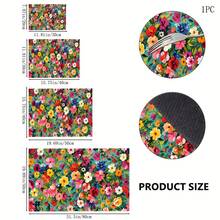 1pc Colorful Floral Pattern Dish Drying Mat, Fresh Pastoral Style, Quick-Drying Absorbent Material, Delicate Printed Design, Waterproof Stain-Resistant Non-Slip Countertop Protector, Suitable For Daily Kitchen, Dish Drying, Gatherings And Home Countertop Decor - Multicolor - View 6