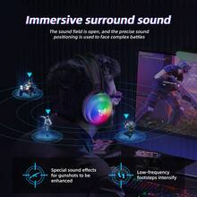 ONIKUMA New Over-Ear Full Audio Gaming Headset - Computer Headset - Flexible Microphone Button Control Gaming Headset - Computer Gaming Headset - Supports Movies - Games - Anime - Cartoon Multiple Devices - View 5